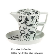 Conjunto de café de porcelana (estilo # 2454)